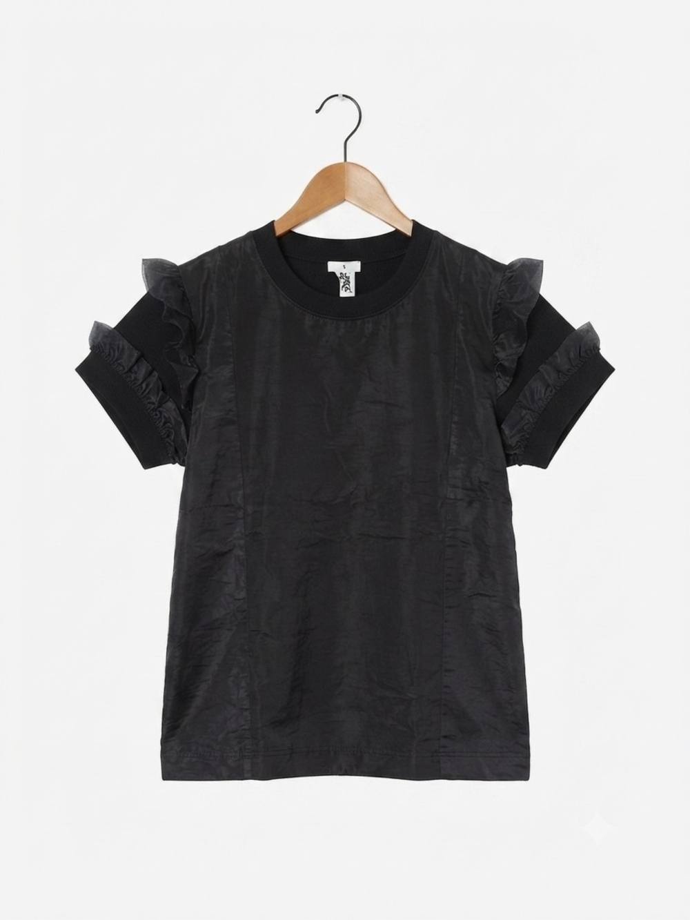 Noir Kei Ninomiya X Comme Des Garcons Black Tulle Ruffle TShirt Top L